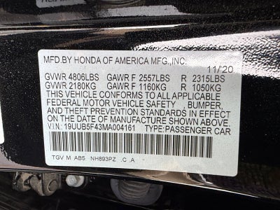 2021 Acura TLX w/Technology Package