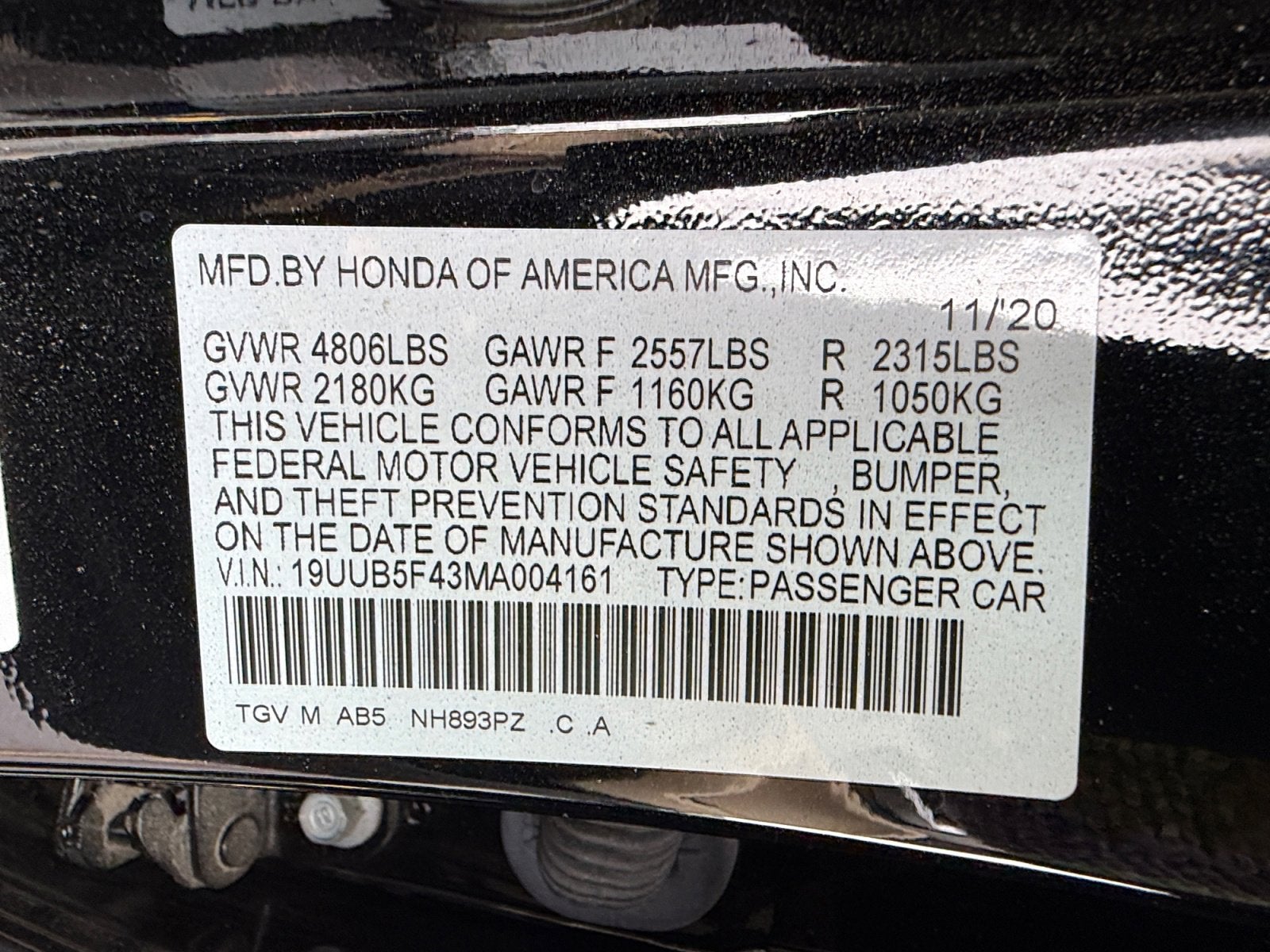 2021 Acura TLX w/Technology Package