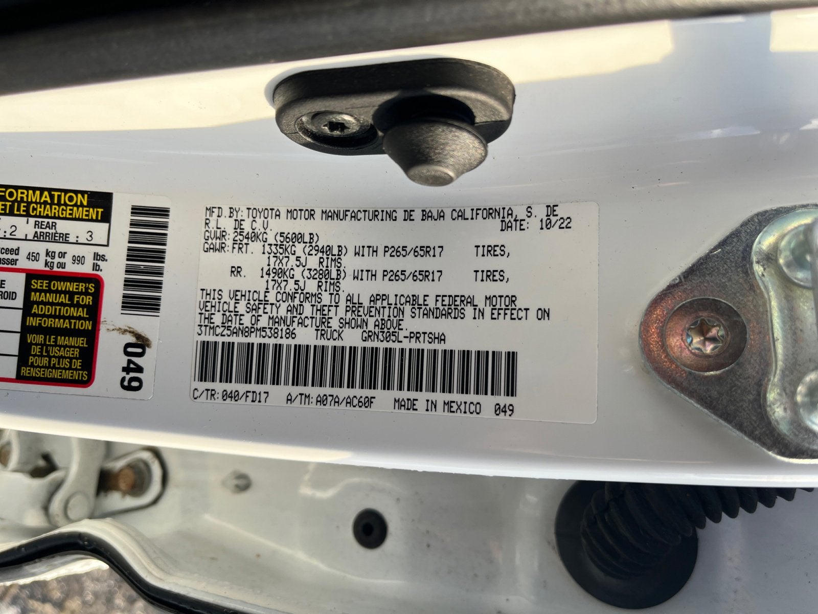 2023 Toyota Tacoma 4WD TRD Sport