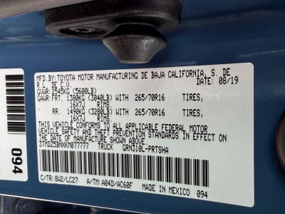 2019 Toyota Tacoma 4WD TRD Off Road