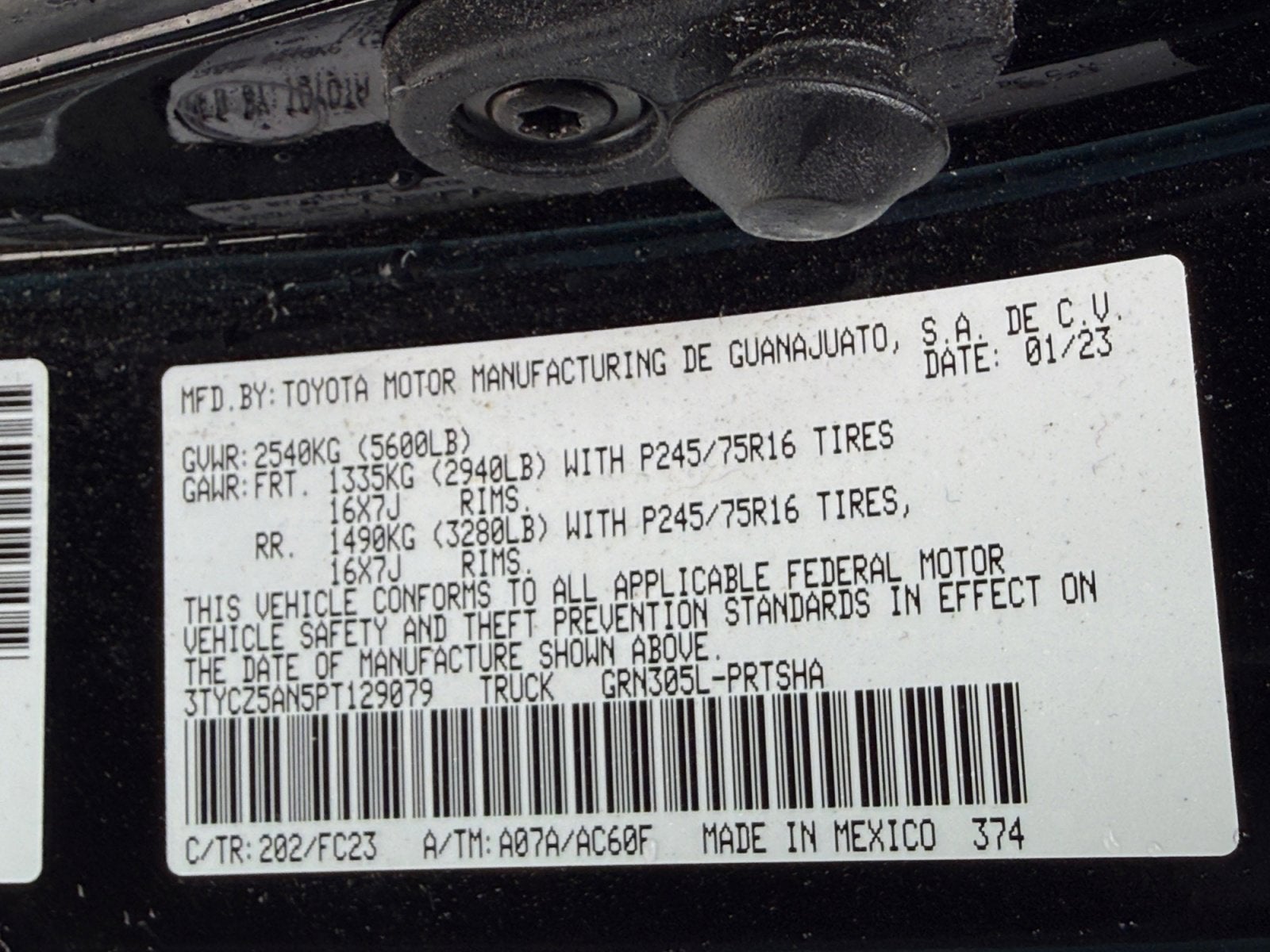 2023 Toyota Tacoma 4WD SR5