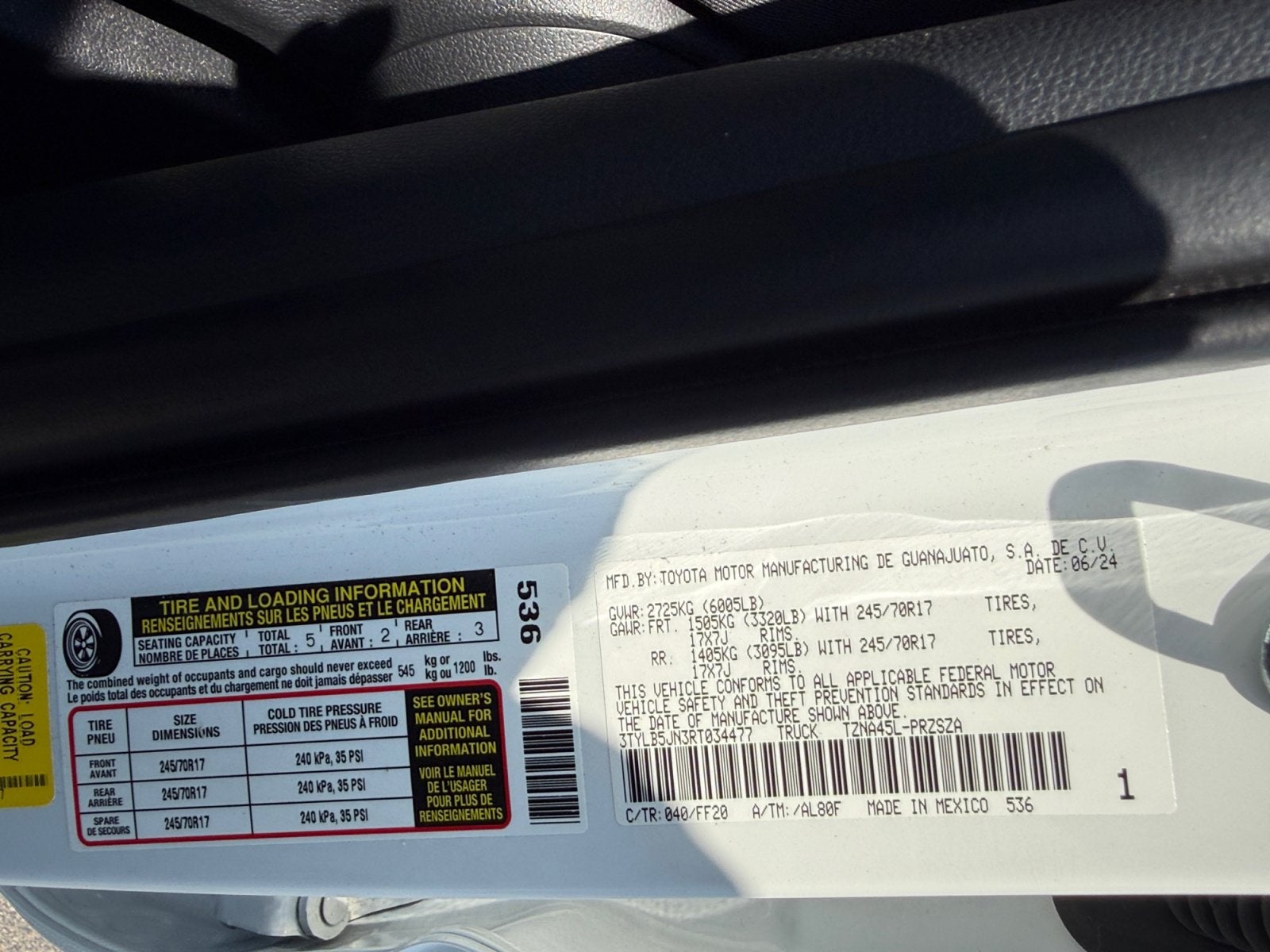 2024 Toyota Tacoma 4WD SR5