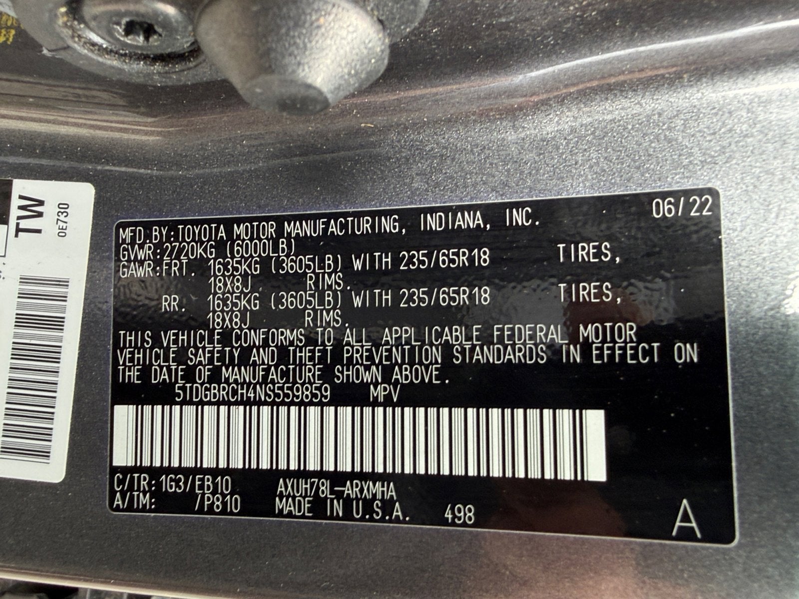 2022 Toyota Highlander Hybrid XLE