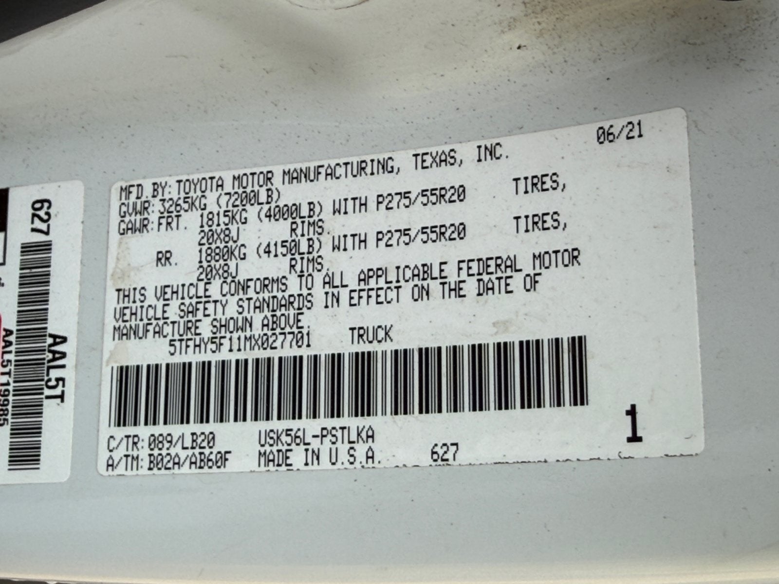 2021 Toyota Tundra 4WD Truck Limited