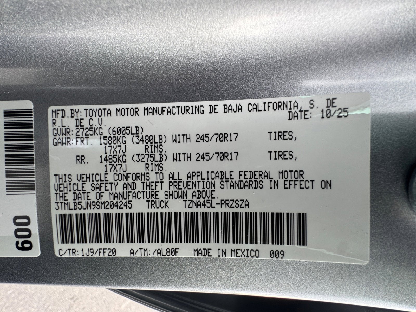 2025 Toyota Tacoma SR5