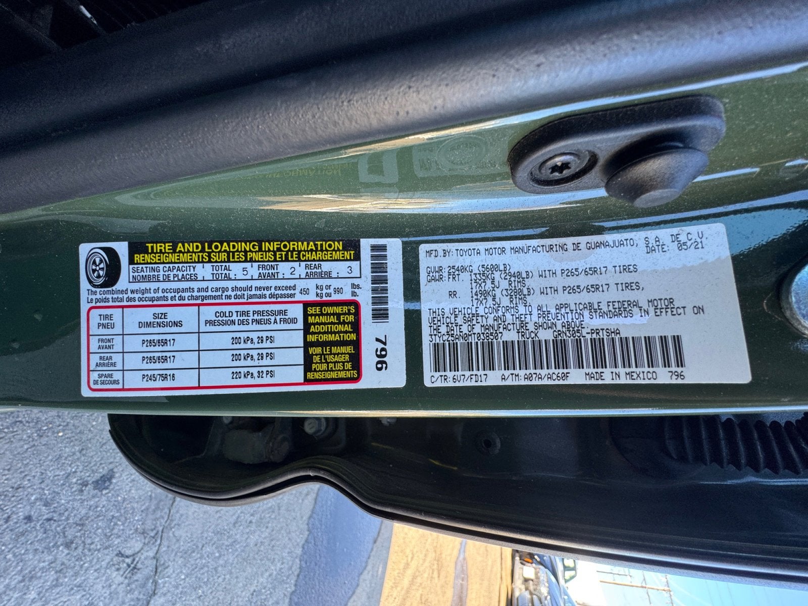 2021 Toyota TACOMA TRD SPORT TRD Sport