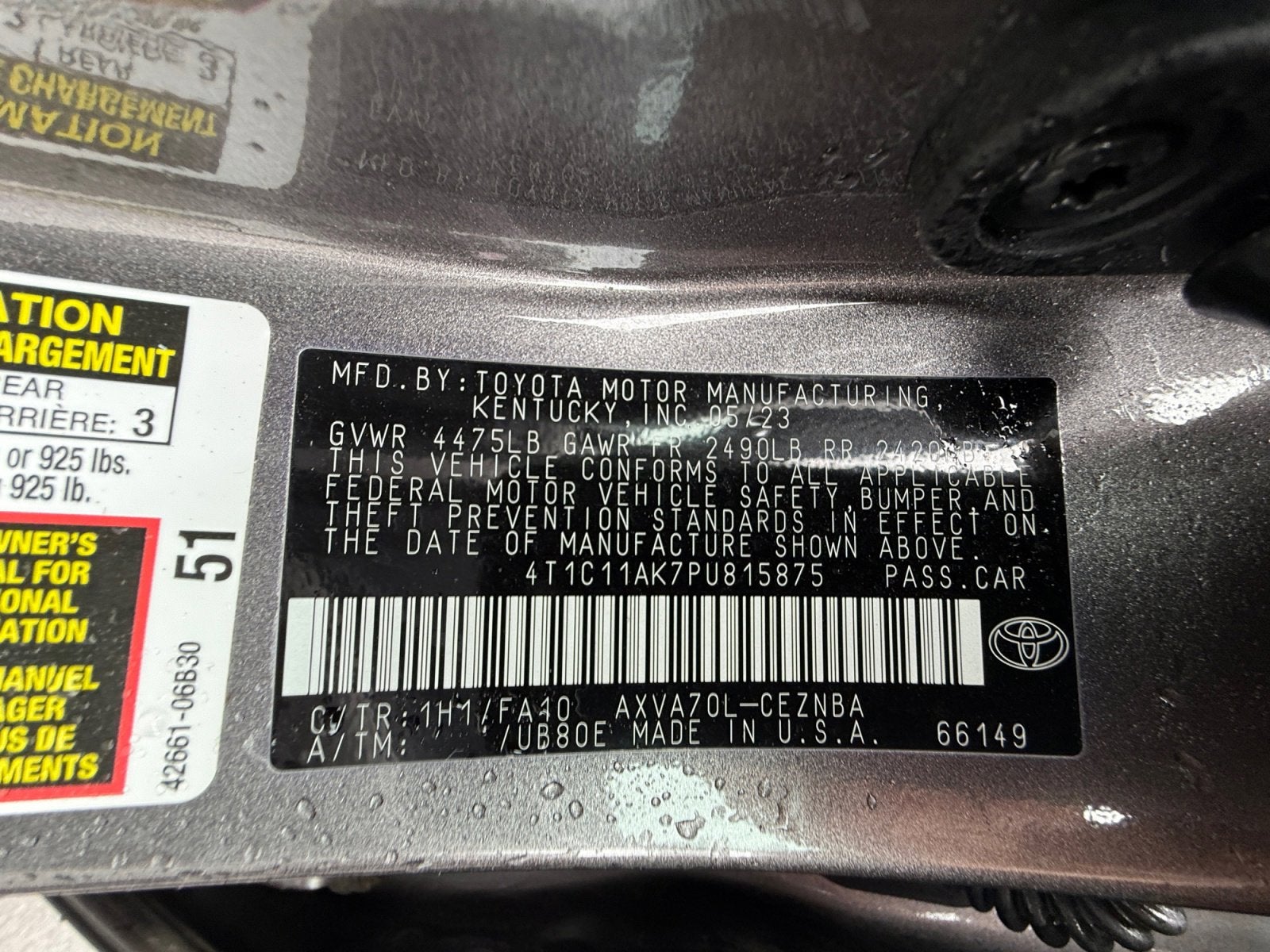 2023 Toyota CAMRY LE