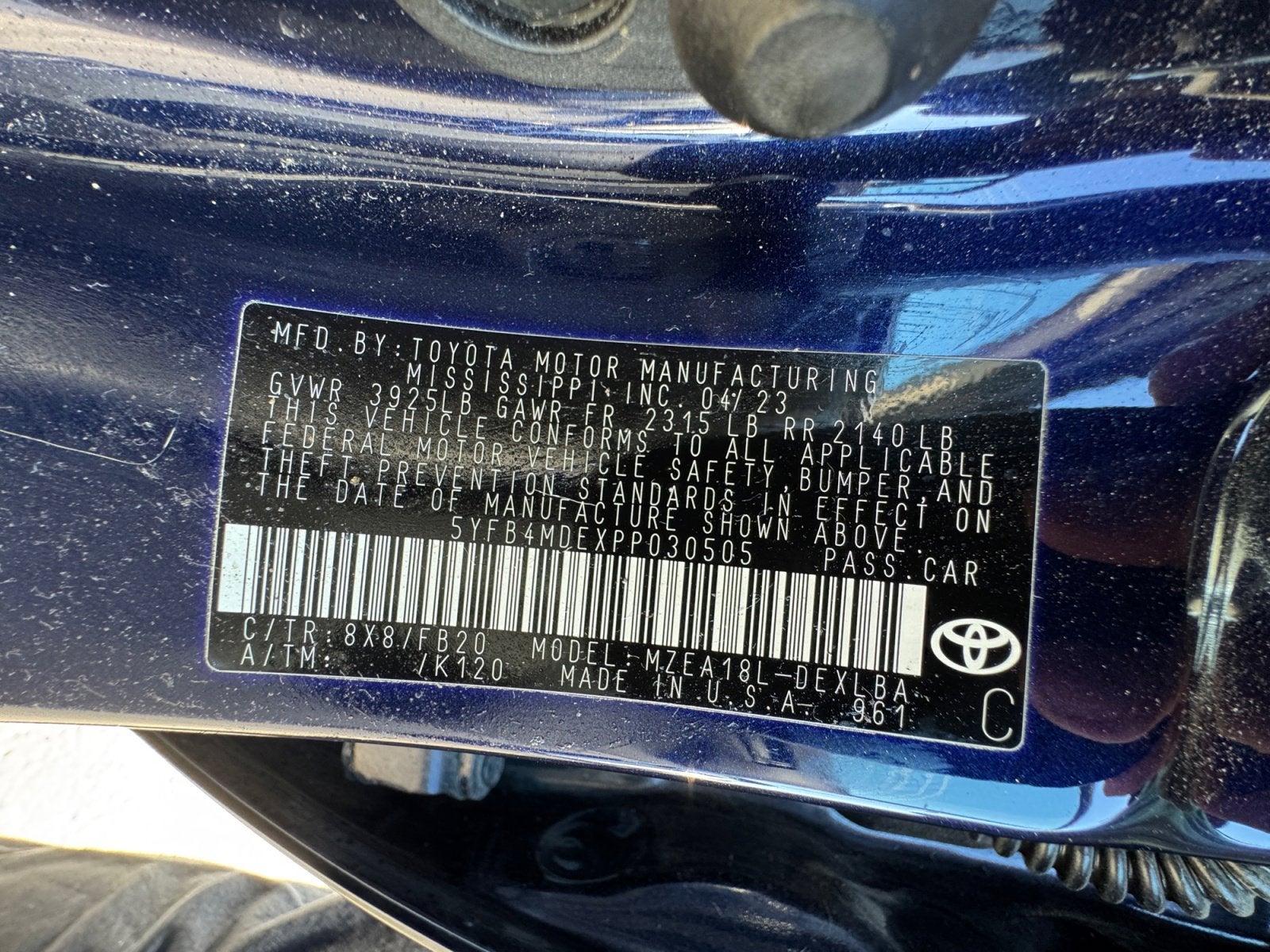 2023 Toyota COROLLA LE