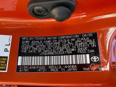 2025 Toyota COROLLA HATCHBACK SE