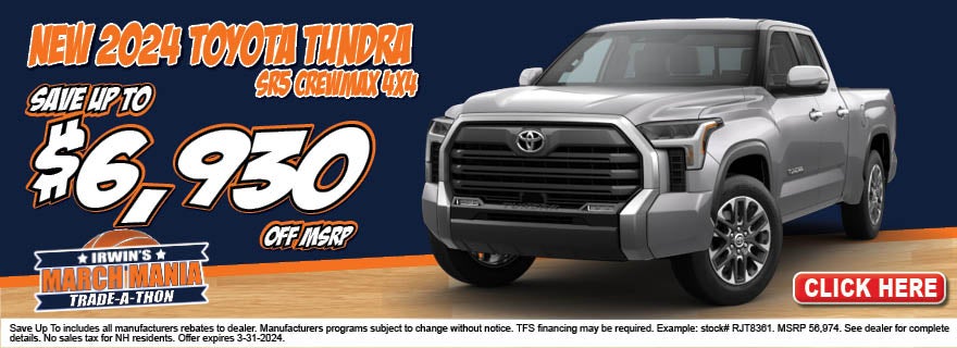 Irwin Toyota in Laconia, NH | Serving Concord, Rochester, and Berlin